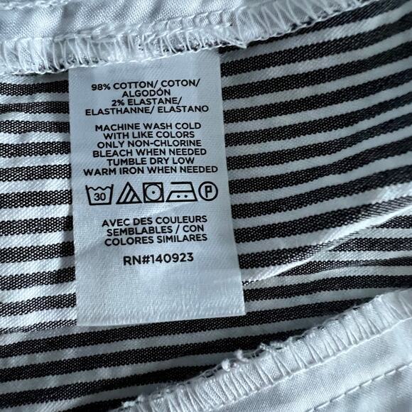 Loft Riviera Mid Rise Slim Ankle Pants Women Plus Size 16 Striped Seersucker NWT - Picture 7 of 8